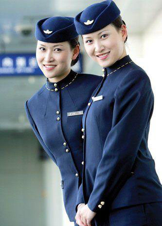 藏青色地铁乘务员工作制服