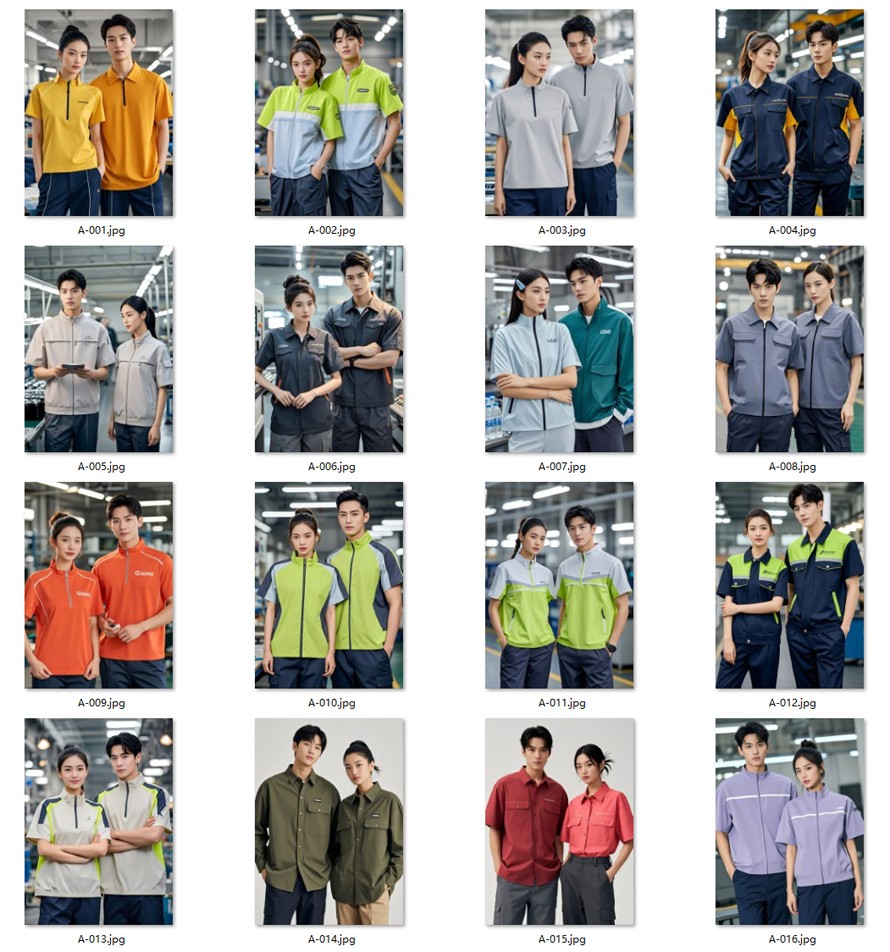 时尚款企业团队工作服定制款，员工制服，商务夹克，T恤衬衫工作服