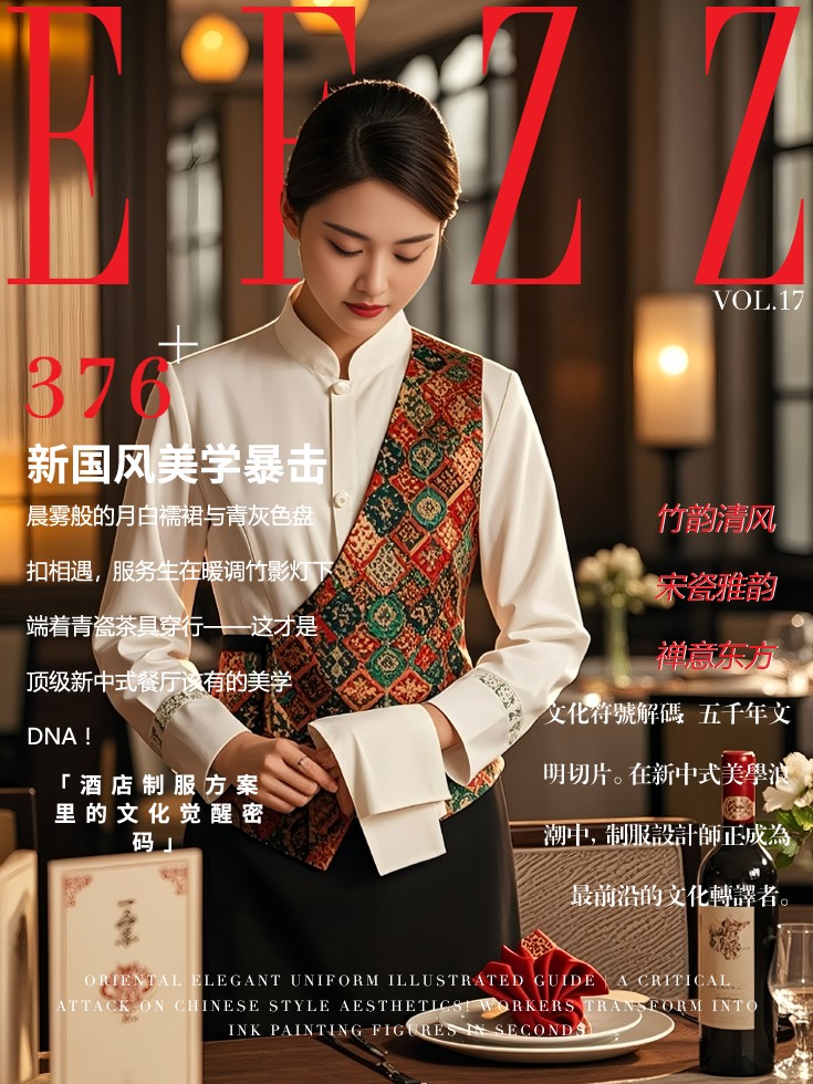 新国风美学制服-酒店中式餐厅服务员工作服文化符号解码图鉴