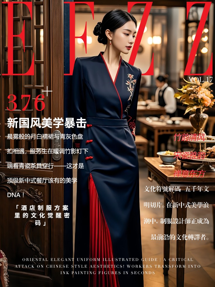 新国风美学制服-酒店中式餐厅服务员工作服文化符号解码图鉴