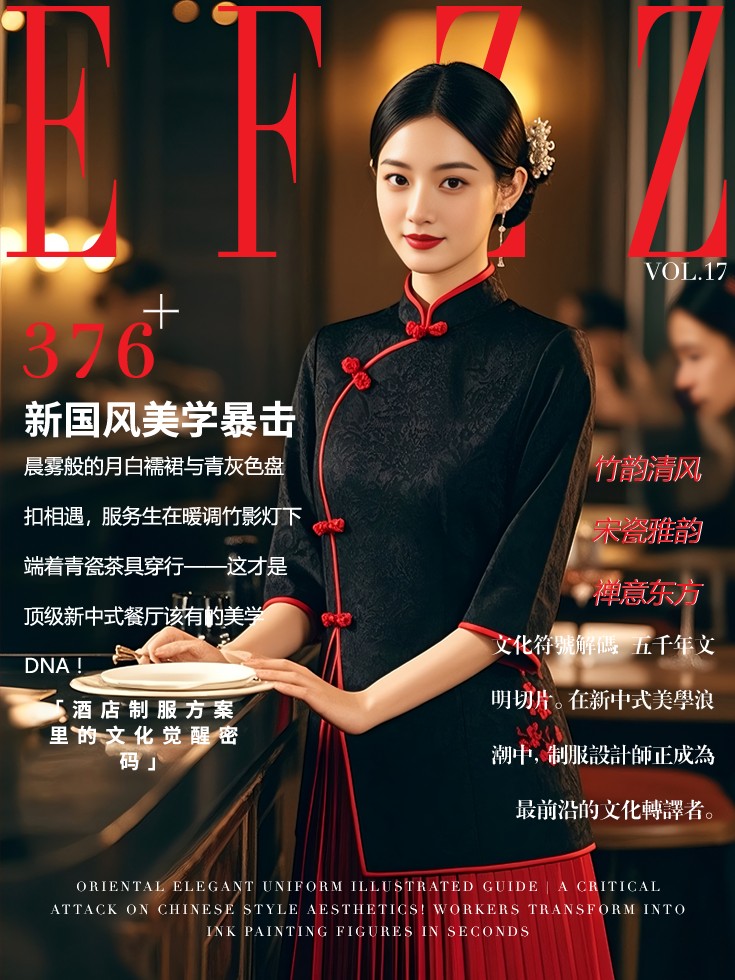 新国风美学制服-酒店中式餐厅服务员工作服文化符号解码图鉴