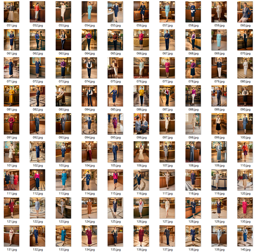 国际酒店大堂前台女接待-高端职业装秋冬定制款图鉴