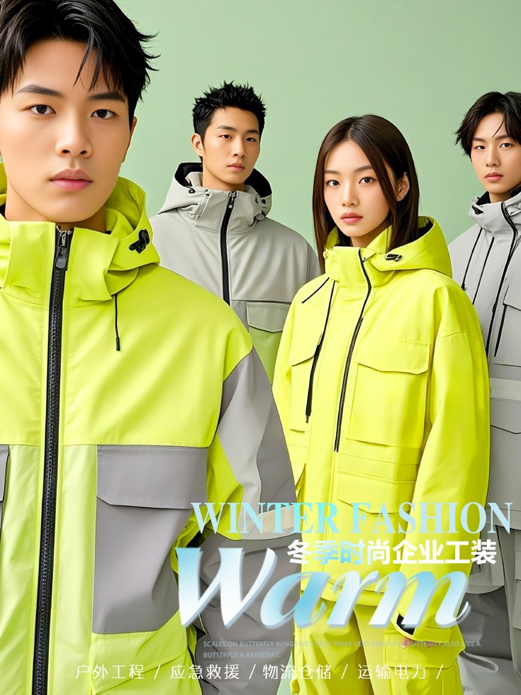 现代化企业员工时尚秋冬工作服定制