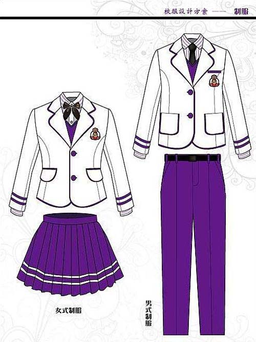 休闲运动型中小学生校服制服设计图片