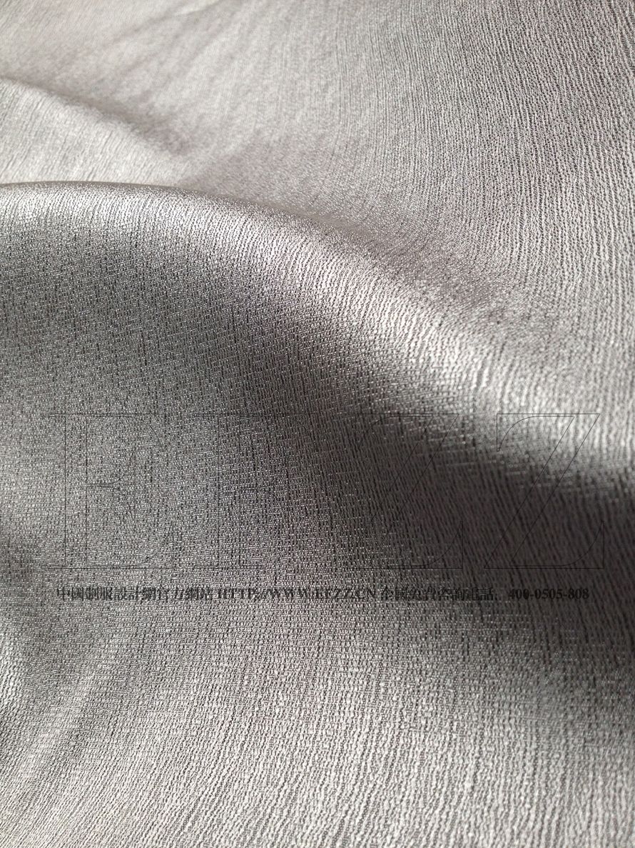 【深灰色仿麻段酒店制服提花面料659-4】