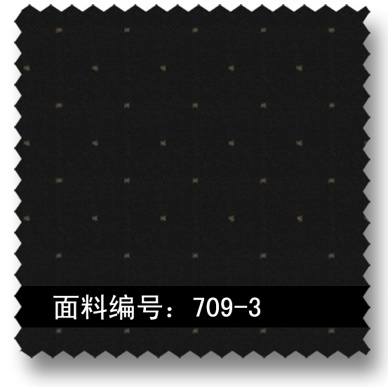 黑色金点点外套面料 709-3