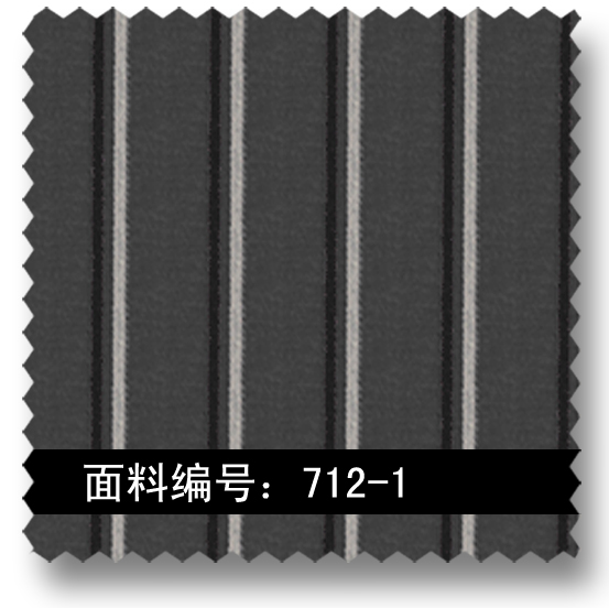 灰色宽条纹外套面料 712-1