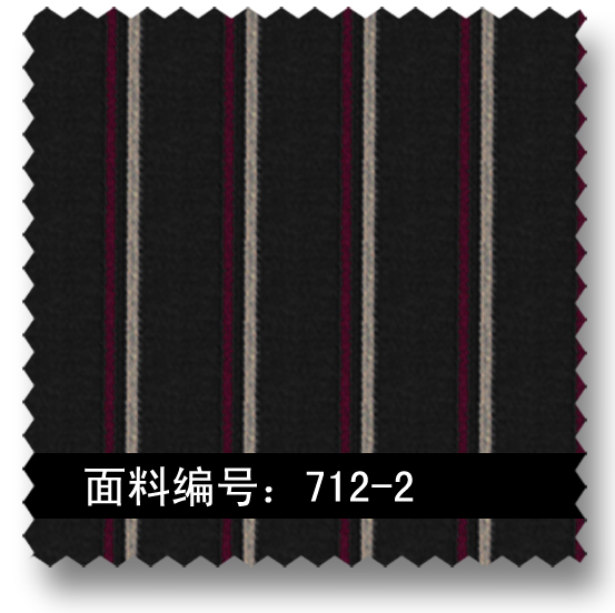 红宽条纹外套面料 712-2