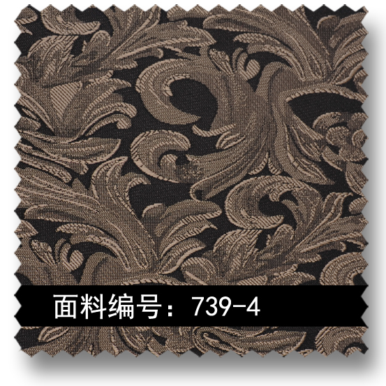 中式古典高密色织提花面料 739-4