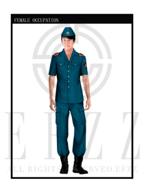 时尚深蓝色男款保安服短袖制服设计图283