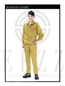 黄色春秋女款工程服服装设计图1024