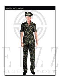 时尚迷彩男款保安服短袖制服设计图309