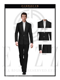 时尚黑色男款西装酒店经理服装款式设计图464