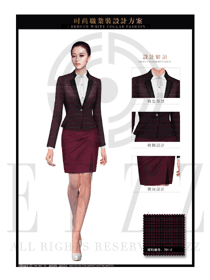 时尚修身款OL女职业套装制服设计图1384