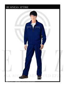 时尚深蓝色男款4S店维修工程师制服设计图1069