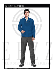 蓝色男款4S店工作制服设计图1106