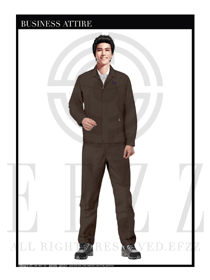 时尚深灰色长袖男款工程服装制服设计图1133
