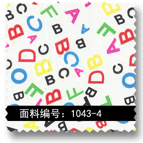 ABC字母图案衬衫面料 1043-4