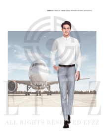 原创制服设计白色男款空乘服装款式效果图806
