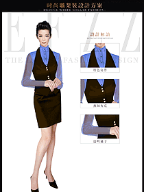 时尚女职业装马夹服装款式设计图344