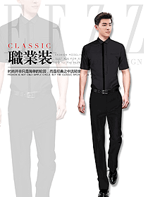 黑色短袖男款款专卖店营业员服装款式图1593
