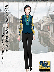 新款女中餐服务员制服款式设计图2013