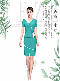 时尚短袖女款按摩技师服款式设计图1446