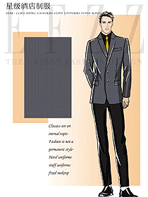 原创制服设计男款酒店GRO服装款式图481