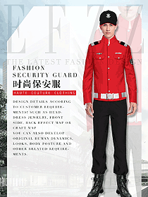 时尚长袖男款保安服夹克制服设计图332