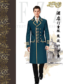 新款长袖男款星级酒店门童制服设计图1281