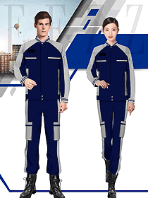时尚长袖男女款春秋工程服设计图1253