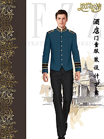 时尚长袖男款酒店门童制服设计图1283