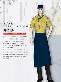 原创制服设计男款厨师服款式图481