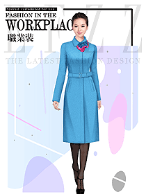 原创制服设计女职业装大衣服装款式图233