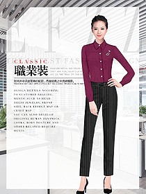 时尚女职业装长袖衬衫制服设计图360