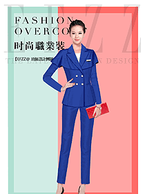 新款深蓝色女秋冬职业装制服设计图1651