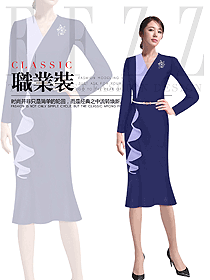 时尚女职业装夏装制服设计图972