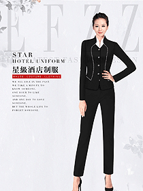 时尚黑色韩版女款酒店大堂服装款式图1233