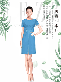 新款短袖女款按摩技师服款式设计图1496