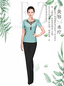 时尚短袖女款会所服务生制服设计图676