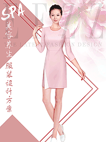 时尚浅粉色会所服务生制服设计图658