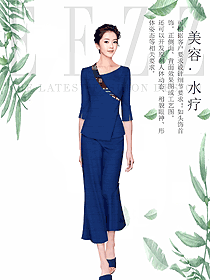 时尚女款美容技师制服设计图857