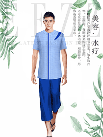 新款美容养生技师工作制服设计图860