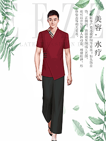 时尚男款夏装美容技师制服设计图865