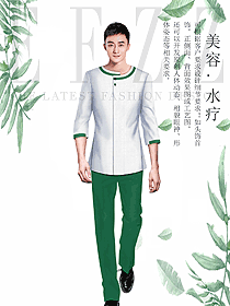 时尚夏装男款美容技师制服设计图869