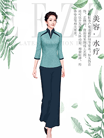 时尚美容技师制服设计图885