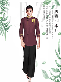 时尚男款spa养生美容技师制服设计图895