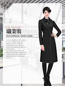 新款黑色女职业装大衣制服设计图293