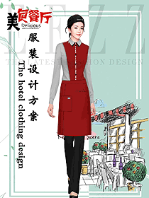 西餐服务员制服设计图1350