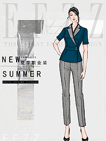 新款女职业装夏装服装款式图1200